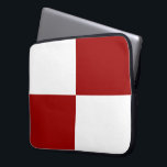 Rote und weiße Rechtecke Laptopschutzhülle<br><div class="desc">Zwei rote Rechtecke und zwei weiße Rechtecke bilden ein kariertes Muster in diesem sauberen digitalen Design. Der weiße Hintergrund ist tatsächlich transparent, sodass Sie ihn ändern können, wenn Sie möchten. Klicken Sie einfach auf den Knopf "Anpassen!" und wählen Sie dann in der Sidebar die Option "Printed Background Color" aus. Wenn...</div>