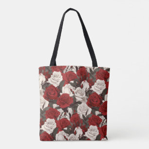 Rote und weiße Rosen