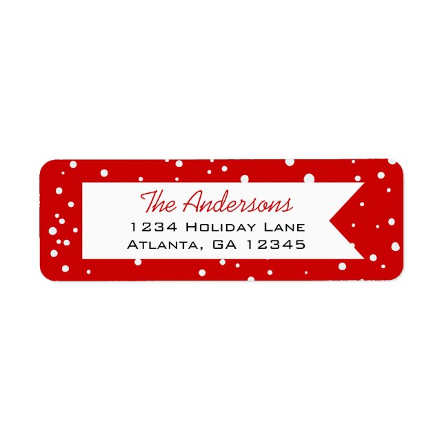 Rote und weiße Schneeflocke Merry Little Weihnacht (Vorne)