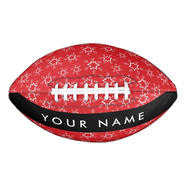 Rote und weiße Schneeflocken, Ihr Name, Personalis Football (Vorderseite)