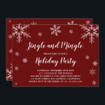 Rote und weiße Schneeflocken Jingle und Mingle Einladung<br><div class="desc">Die Party Einladung Jingle And Mingle besticht durch weiße Schneeflocken auf rotem bordeauxfarbenem Hintergrund und eine elegante Kombination aus Schriftart. In unserem regisseurfischen Filmmaterial können Sie mit dem Button "PERSONALISIEREN" Ihre eigenen Bilder und Bilder ändern und mit dem Button "KLICKEN SIE AUF "WEITERE ANKUNFT", in dem Sie sich für die...</div>