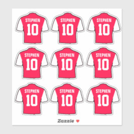 Rote und weiße Shirts Aufkleber