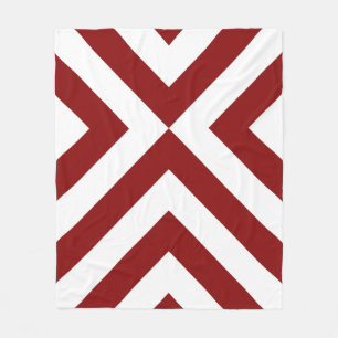 Rote und weiße Sparren Fleecedecke