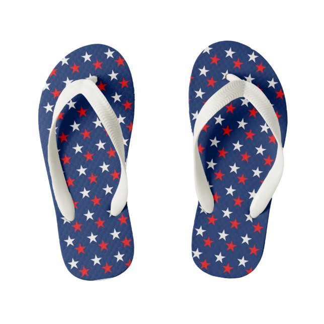 Rote und weiße Sterne Kinderbadesandalen (Fußbett)