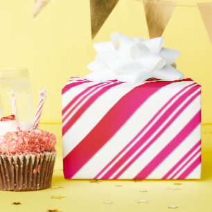 Rote und weiße Streifen Geschenkpapier