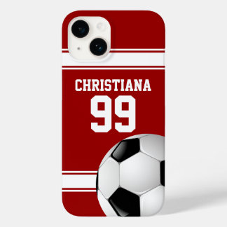 Rote und weiße Streifen Jersey Fußball Case-Mate iPhone Hülle