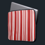 Rote und weiße Streifen Laptopschutzhülle<br><div class="desc">Der elegante, individuelle Laptop-Ärmel weist rote und weiße Streifen in verschiedenen Breiten auf. Das Weiße ist tatsächlich transparent, sodass man es ändern kann, wenn man will. Klicken Sie einfach auf den Knopf "Anpassen!" und wählen Sie dann in der Sidebar die Option "Printed Background Color" aus. Wenn Sie fertig sind, klicken...</div>