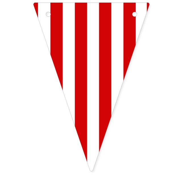 Rote und weiße Streifen Partyfahne Wimpelkette (Erste Fahne)