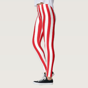 Rote und weiße Streifen - Piratenkostüm Leggings