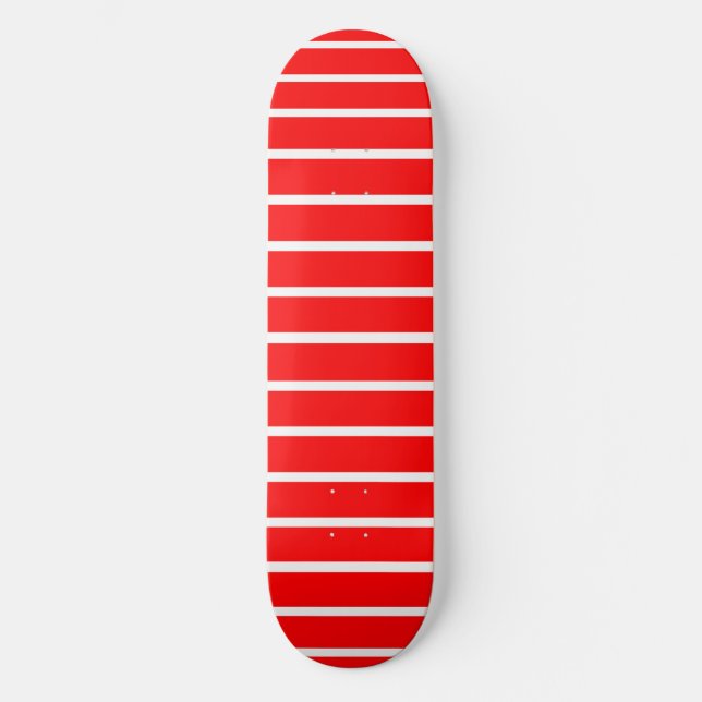 Rote und weiße Streifen Skateboard (Vorderseite)