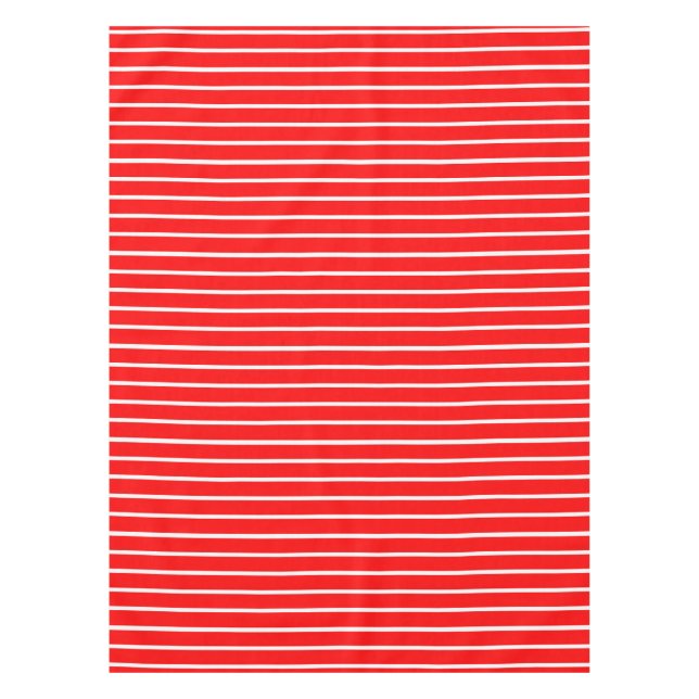 Rote und weiße Streifen Tischdecke (Vorderseite)