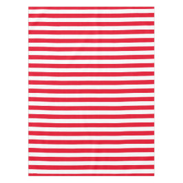 Rote und weiße Streifen Tischdecke