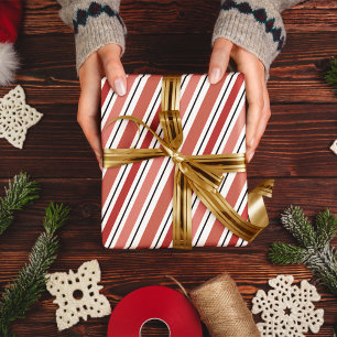 Rote und weiße Streifen Weihnachten Seidenpapier