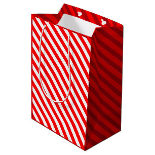 Rote und weiße Streifen wie von einem Zuckerhut Mittlere Geschenktüte