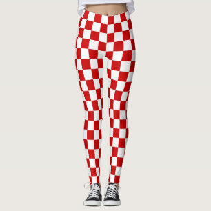 Rote und weiße Tafel Leggings
