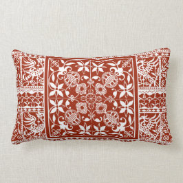 Rote und weiße traditionelle lendenkissen