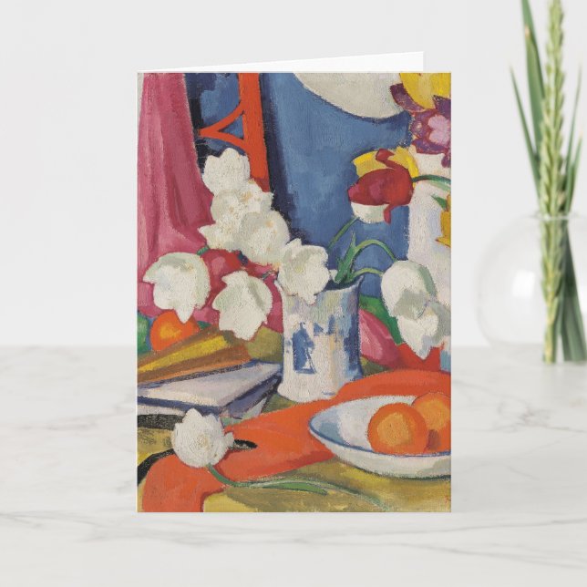 Rote und weiße Tulpen | Samuel John Peploe Karte (Vorderseite)