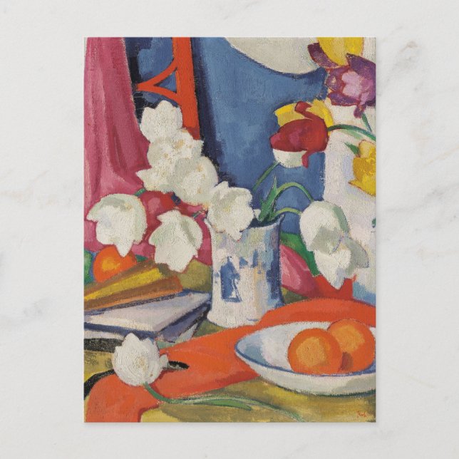 Rote und weiße Tulpen | Samuel John Peploe Postkarte (Vorderseite)