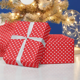 Rote und weiße Tupfen Geschenkpapier