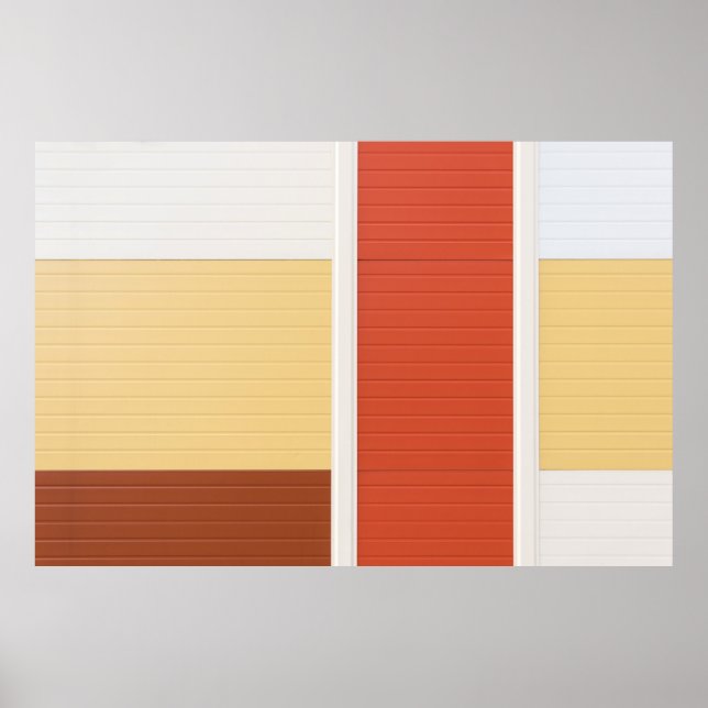 Rote und weiße Tür Poster (Vorne)