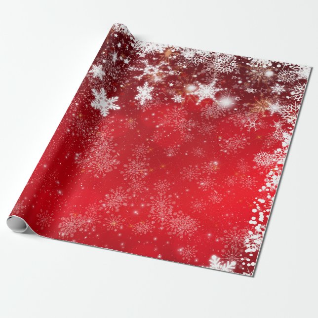 "Rote und weiße Weihnachten" Geschenkpapier (Ungerollt)