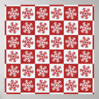 Rote und weiße Weihnachtsschneeflocken-Muster