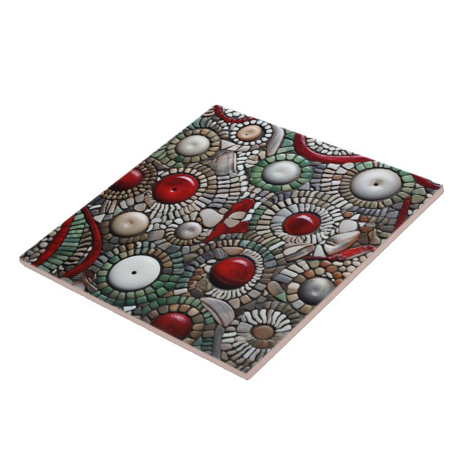 Rote und weiße Weihnachtsstege Muster Fliese (Seite)