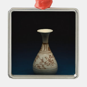 Rote underglaze Flasche durch Yuhachan Silbernes Ornament