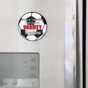 Rote Universitäts-Fußballmannschaft Benutzerdefini Magnet
