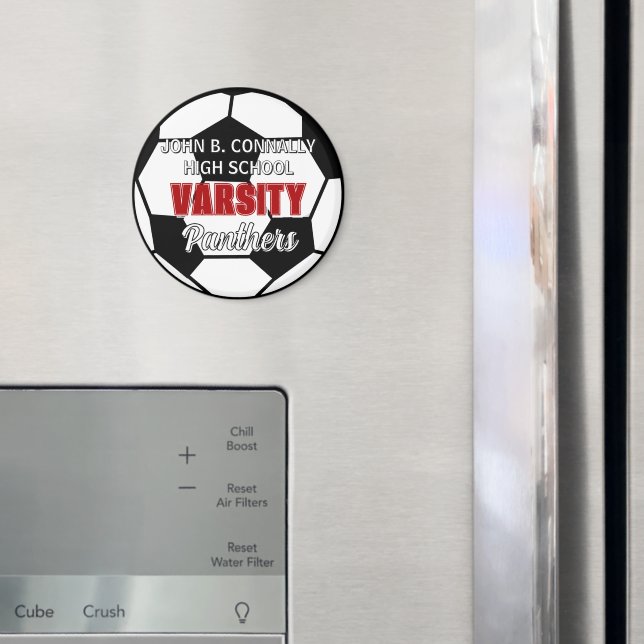 Rote Universitäts-Fußballmannschaft Benutzerdefini Magnet (In Situ (Kühlschrank))