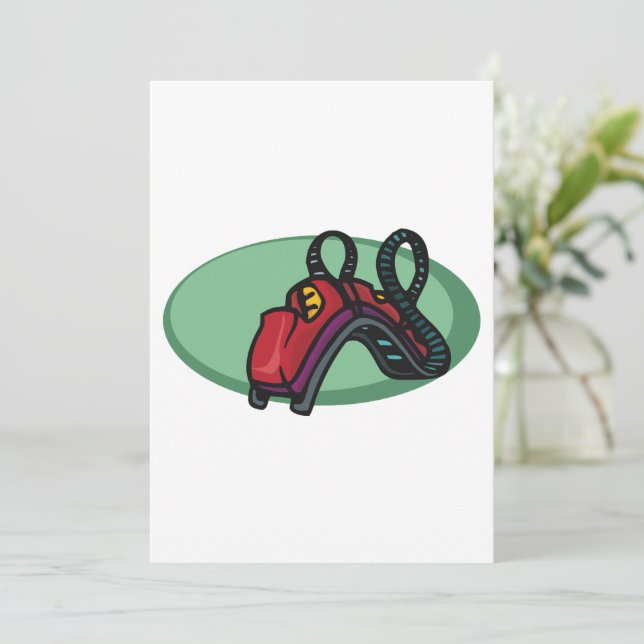 Rote Untersetzer Roller Ride Einladung (Stehend Vorderseite)