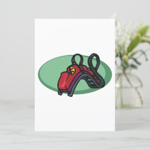 Rote Untersetzer Roller Ride Einladung