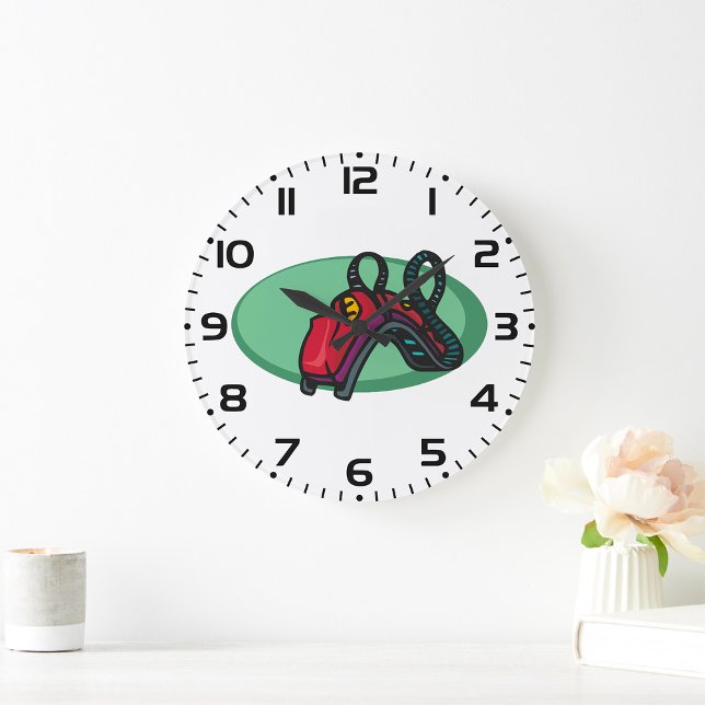 Rote Untersetzer Roller Ride Große Wanduhr (Von Creator hochgeladen)