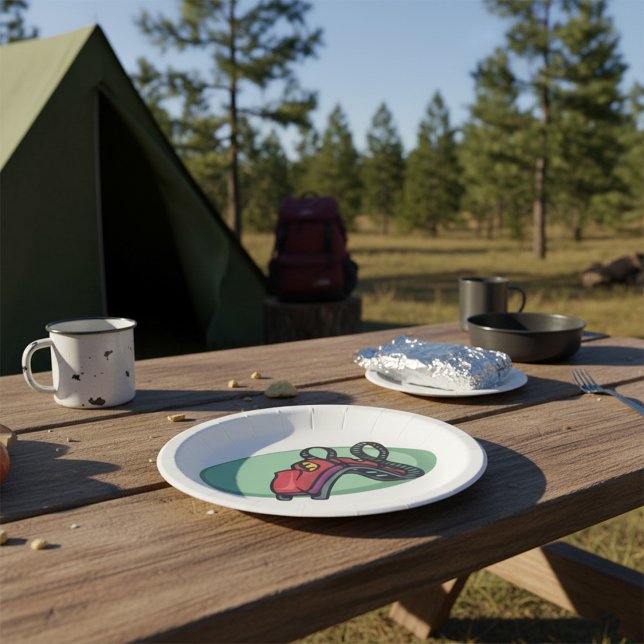 Rote Untersetzer Roller Ride Pappteller (Von Creator hochgeladen)