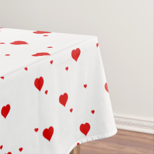 Rote Valentine Herzmuster Tischdecke