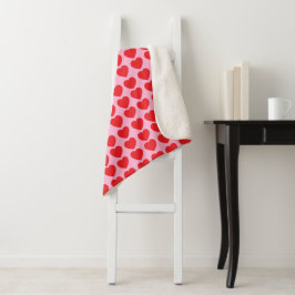 Rote Valentinsherzen Sherpadecke