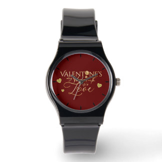 Rote Valentinstag-Geschenke Armbanduhr