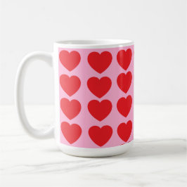 Rote Valentinstage-Herzen Kaffeetasse