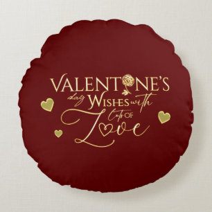 Rote Valentinstagsgeschenke Rundes Kissen