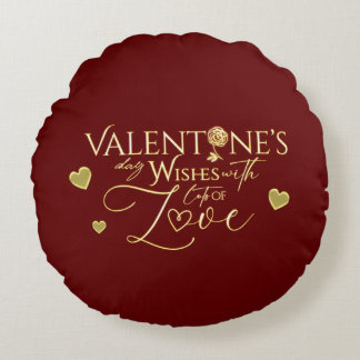 Rote Valentinstagsgeschenke Rundes Kissen