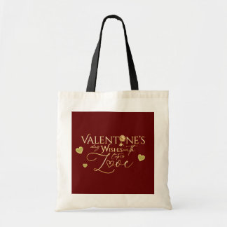 Rote Valentinstagsgeschenke Tragetasche