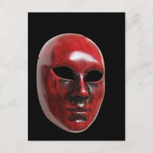 Rote Venedig Maske Postkarte