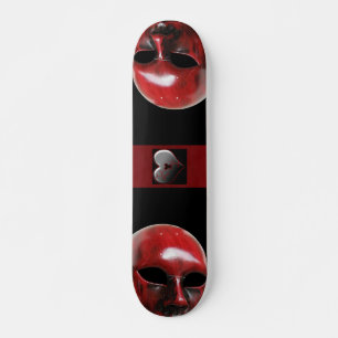Rote Venedig-Maske Skateboard