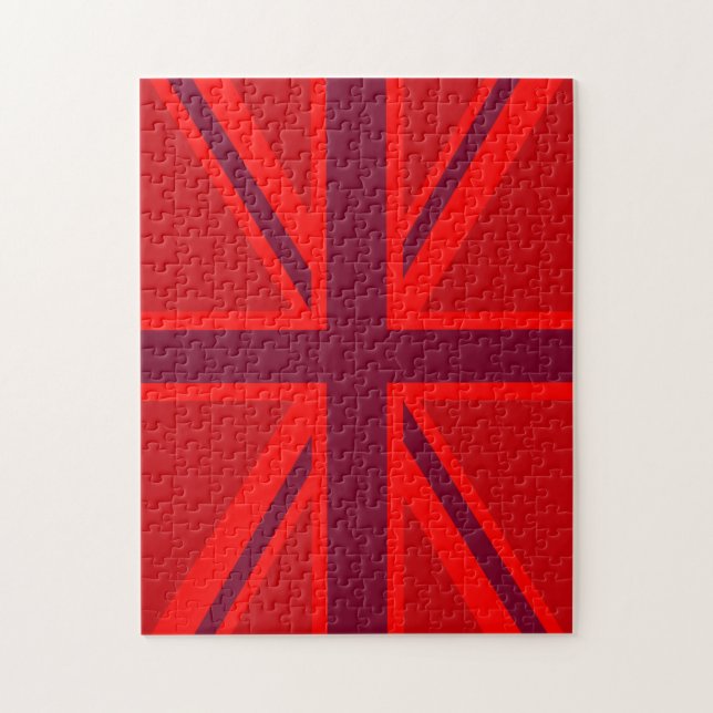 Rote Version British Union Jack Dekor Puzzle (Vertikal)