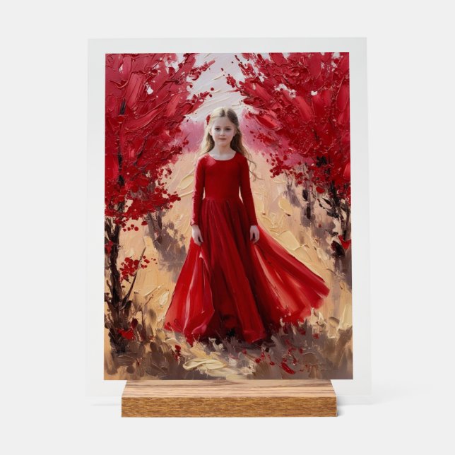 Rote Verzauberung Acrylschild (Vorderseite)