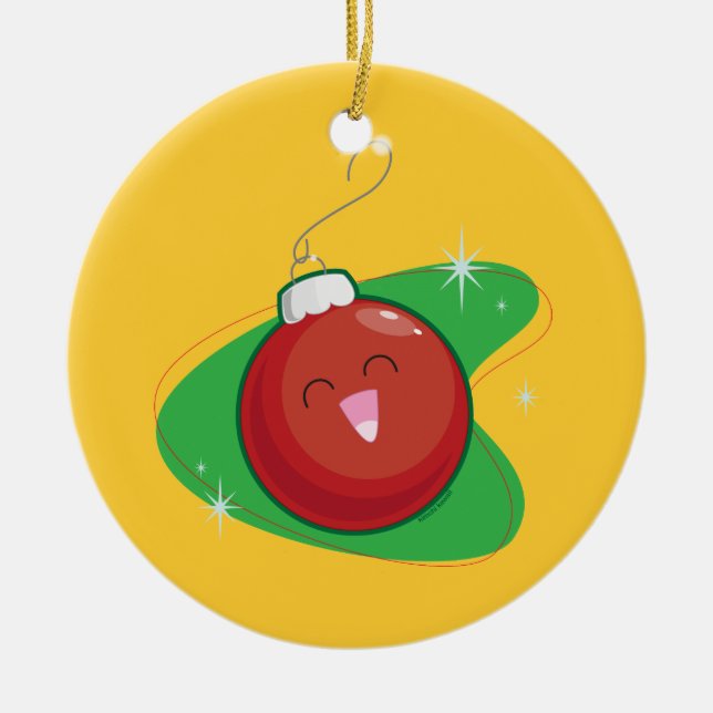 Rote Verzierung Keramikornament (Vorne)