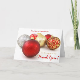 Rote Verzierungs-kundenspezifische Feiertagskarte