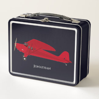 Rote Vintage-Flugzeug-Lunchboxen Lunch Boxen