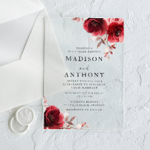 Rote Vintage-Rosen Hochzeit