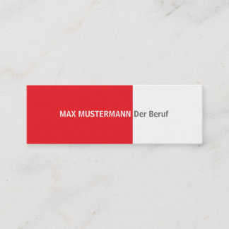 Rote  Visitenkarte